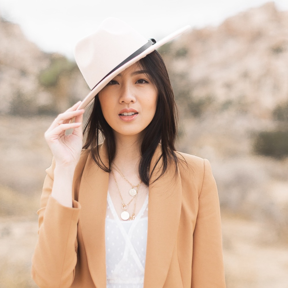 Wide Beige Brim Hat
